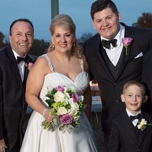 Colleen Gallagher wedding photo with family